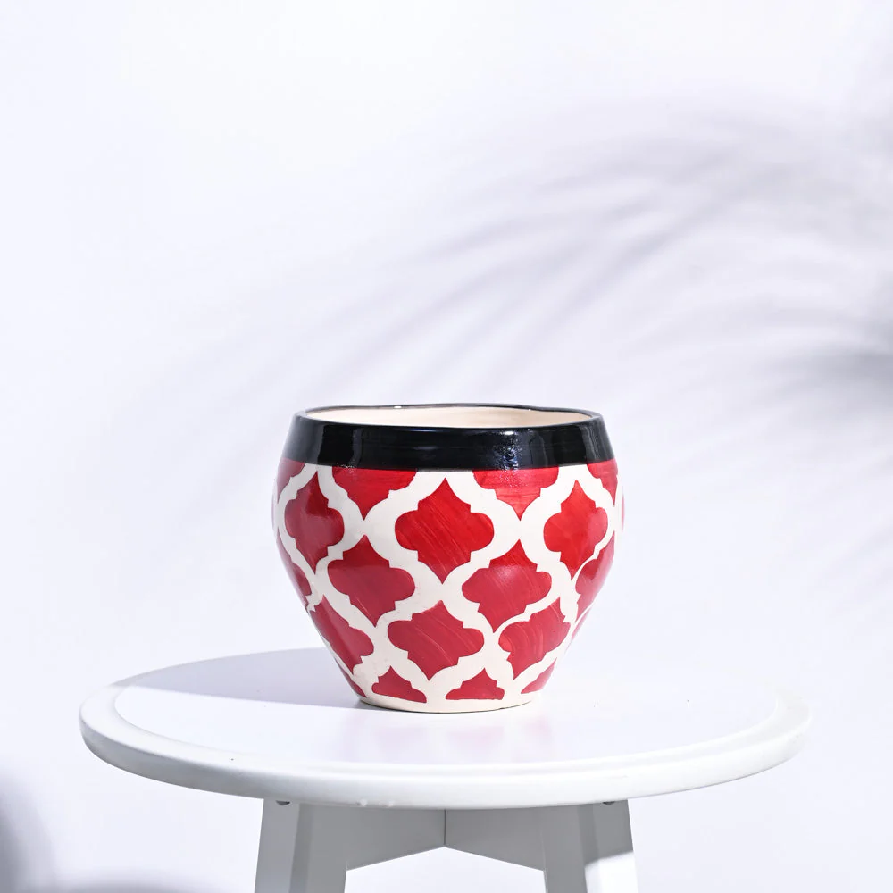 Apple Ceramic Pot (6.6 Inch Diameter) - Image 3