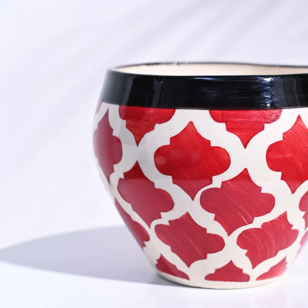 Apple Ceramic Pot (6.6 Inch Diameter) - Image 4