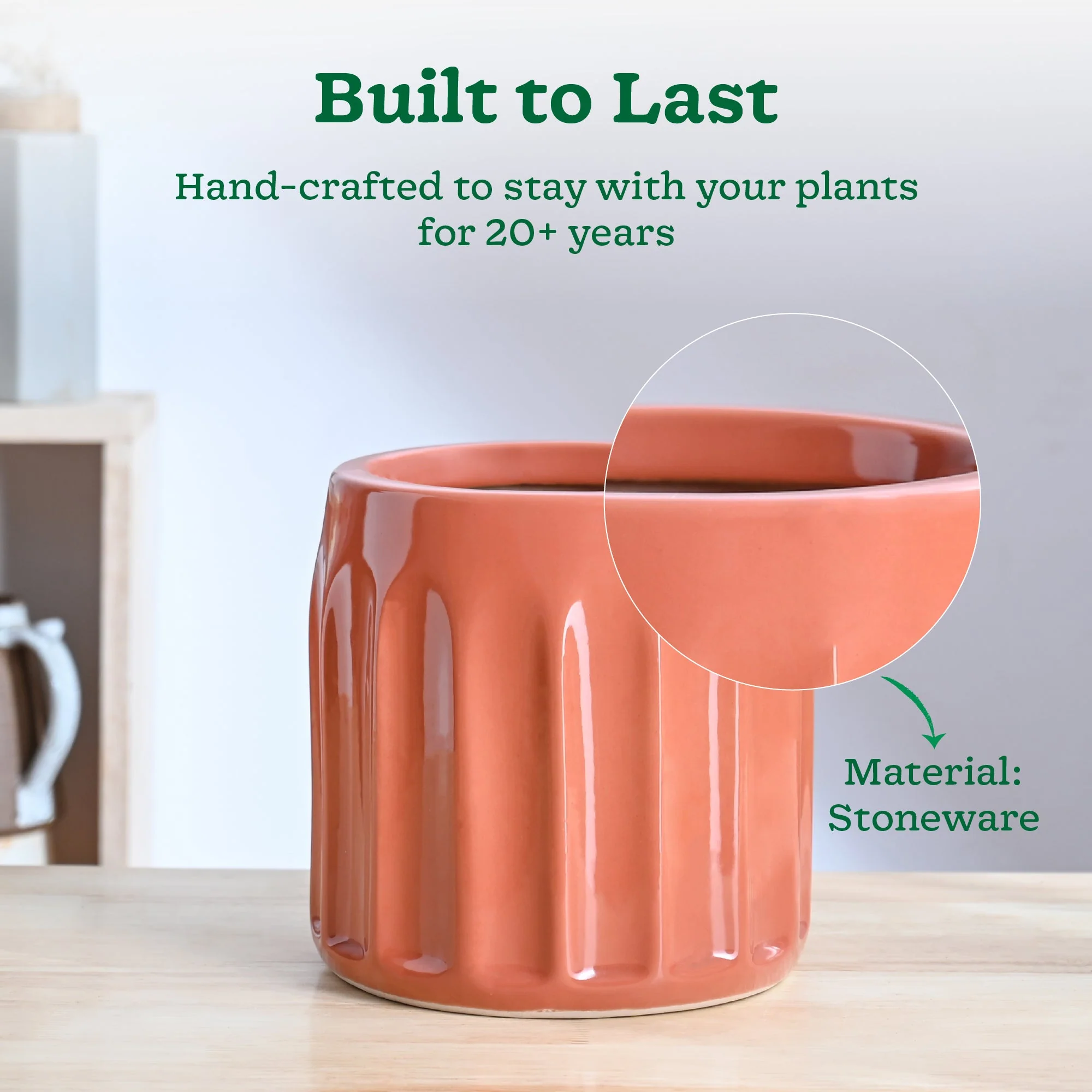Blushing Sun Ceramic Planter - Image 3