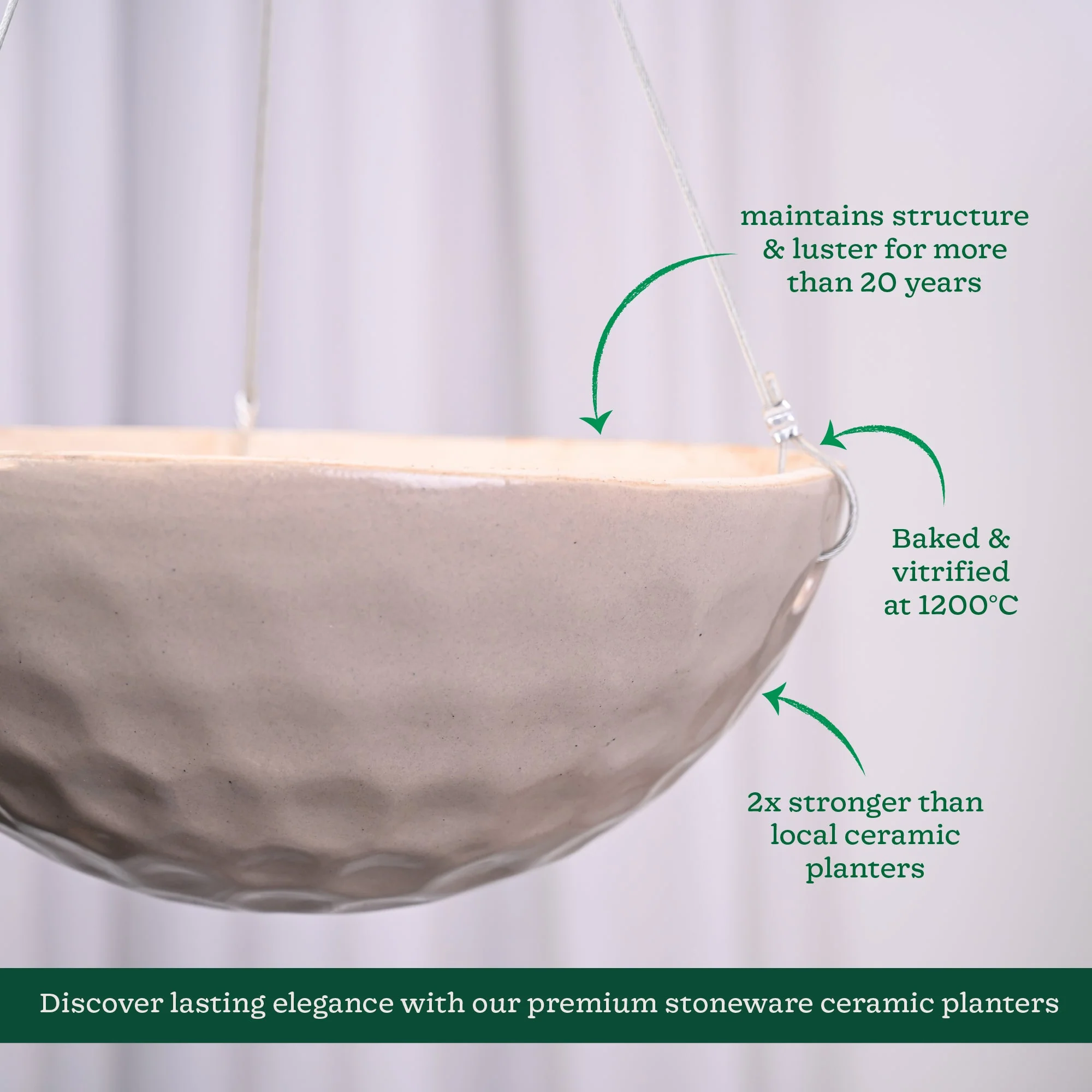 Hanging Ceramic Planters Petrichor Smite - Image 5