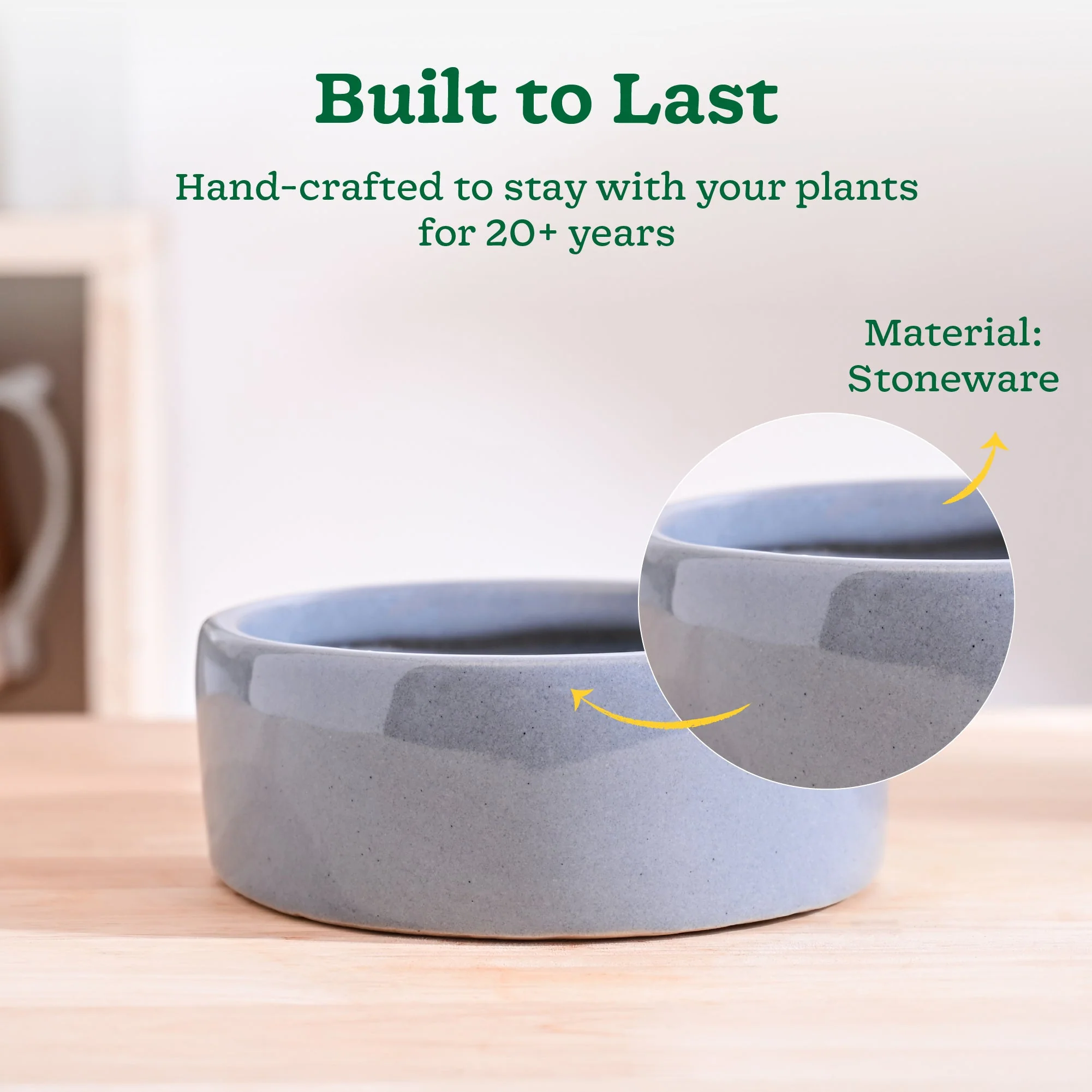 Lilac Stories Flat Ceramic Planter - Image 11