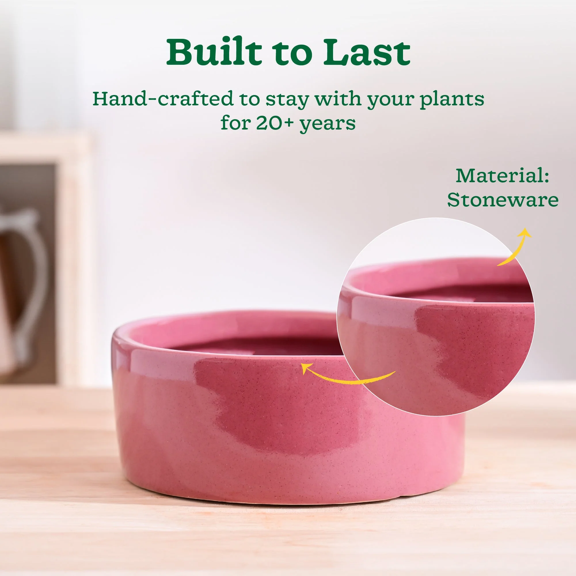 Lilac Stories Flat Ceramic Planter - Image 19
