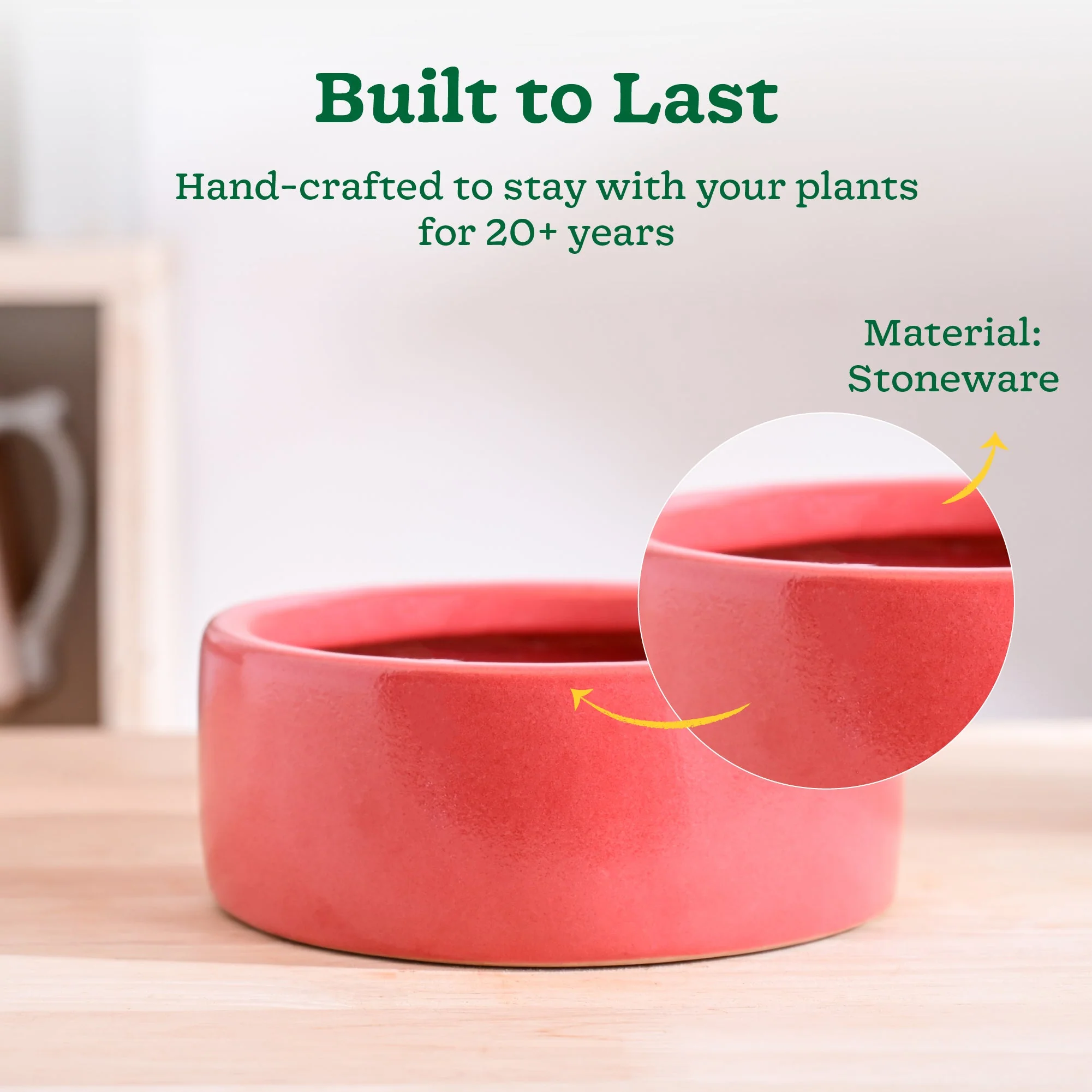 Lilac Stories Flat Ceramic Planter - Image 27