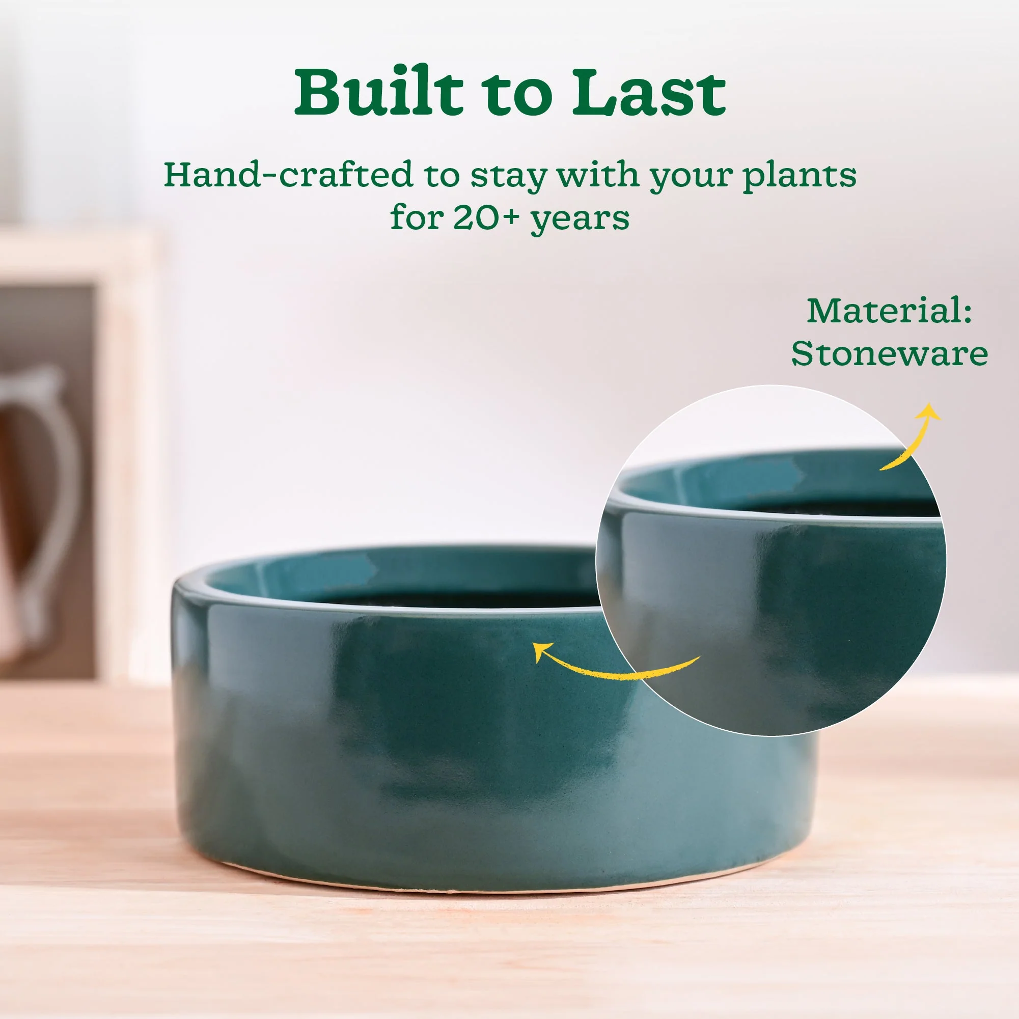 Lilac Stories Flat Ceramic Planter - Image 43