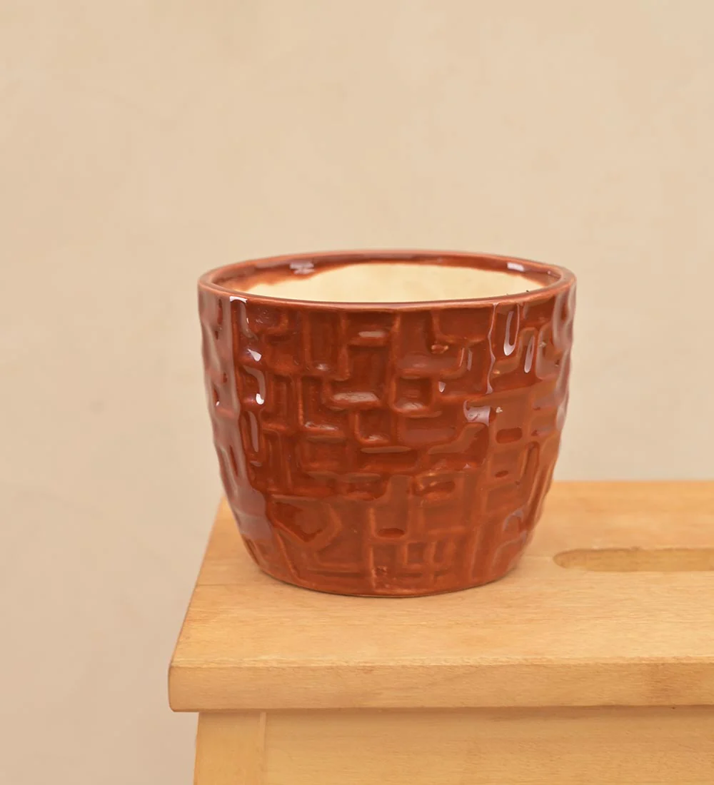 Medallion Ceramic Pot - Image 4