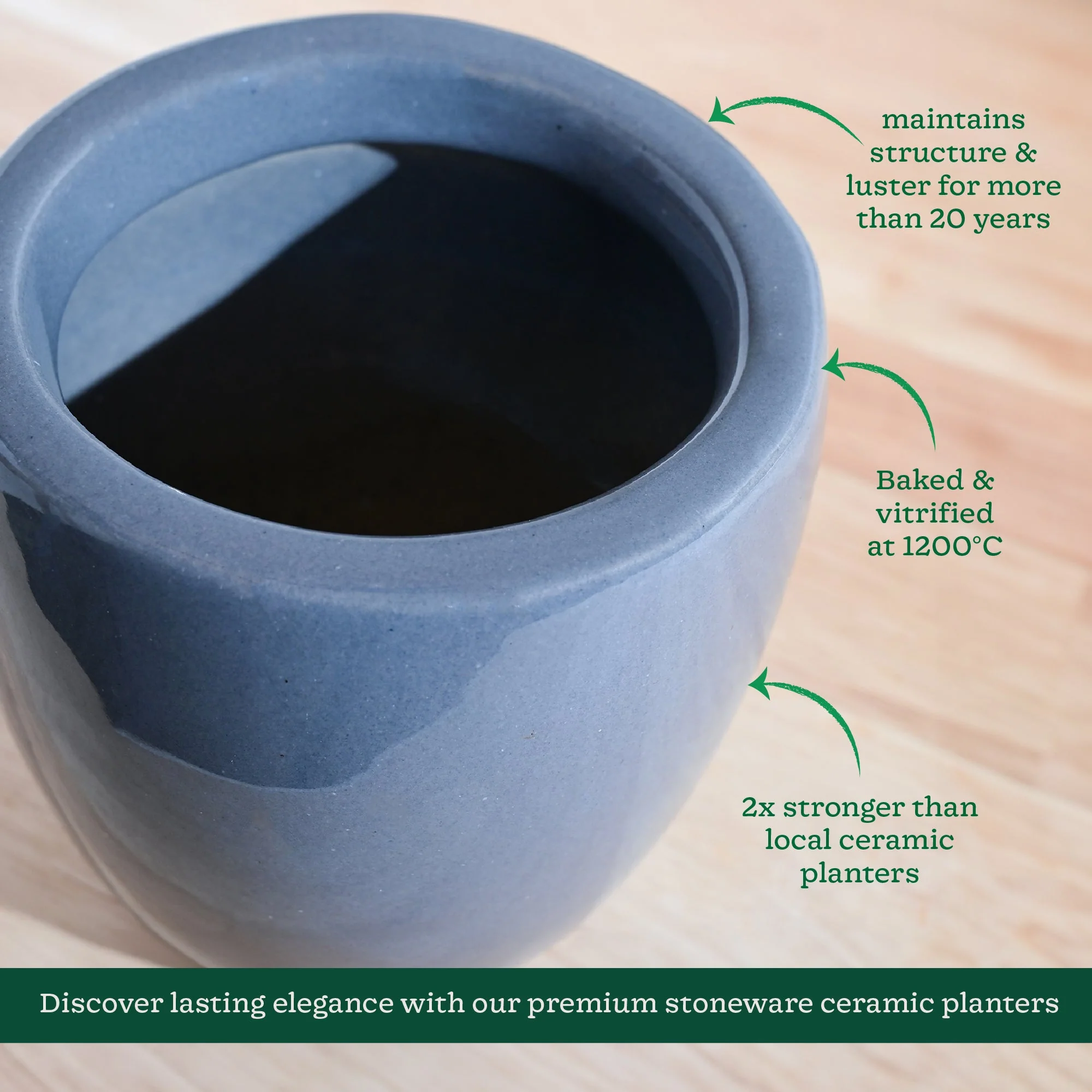 Nature's Hum Slim Ceramic Planter - Image 21