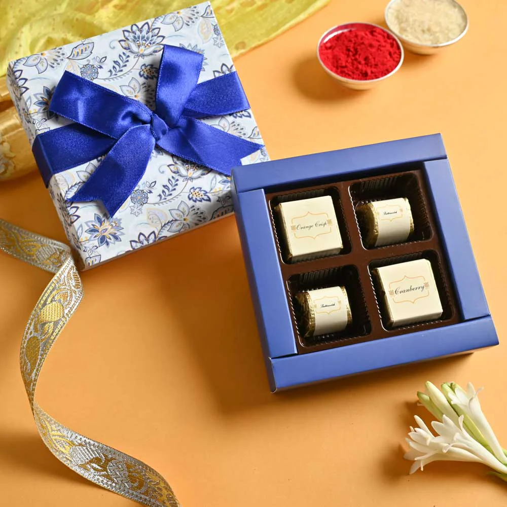 Rakhi Gift for Brother - Snake Golden Haini with Chocolate Box - Image 5