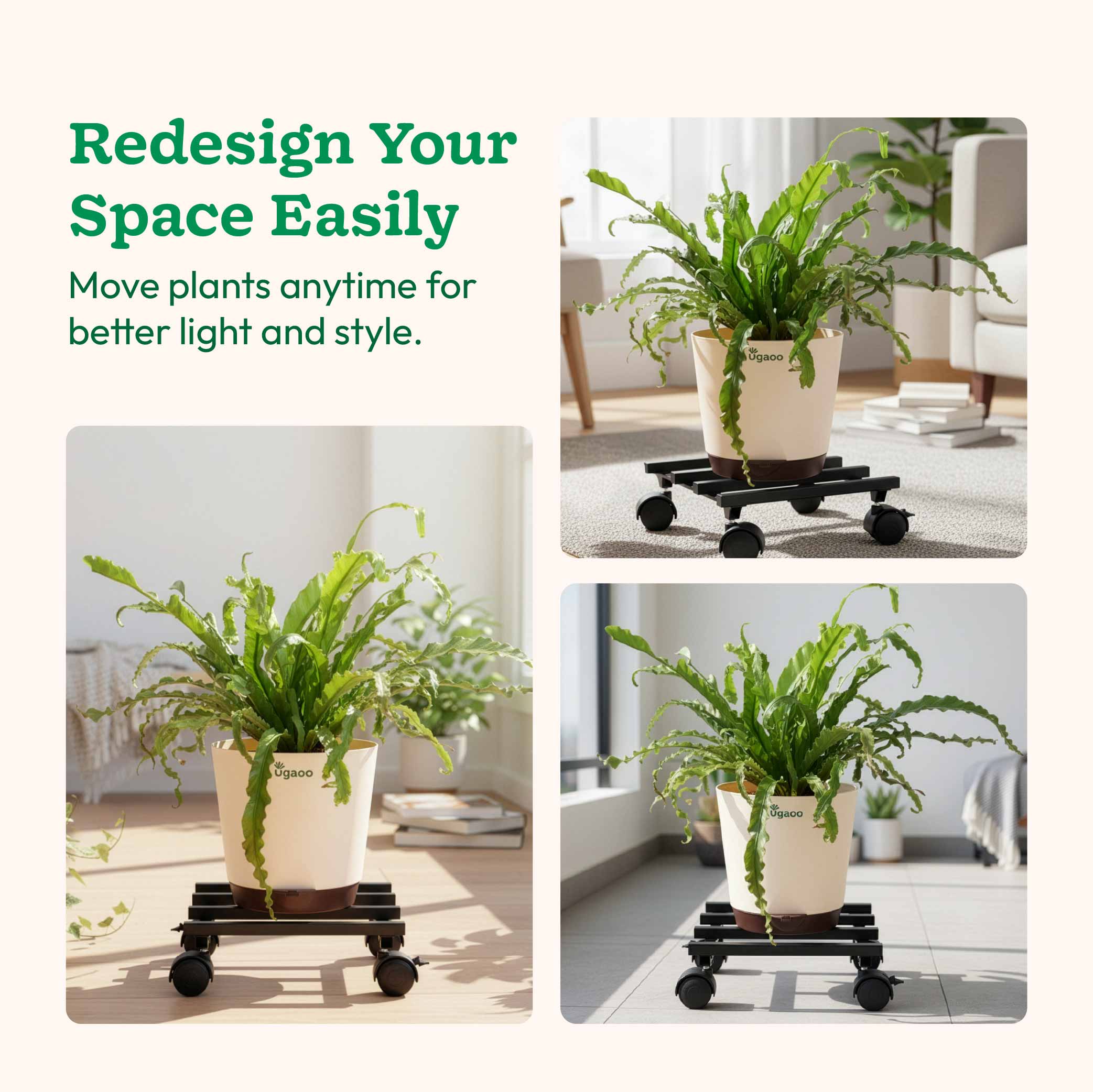 Rolling Plant Stand - Black - Image 19