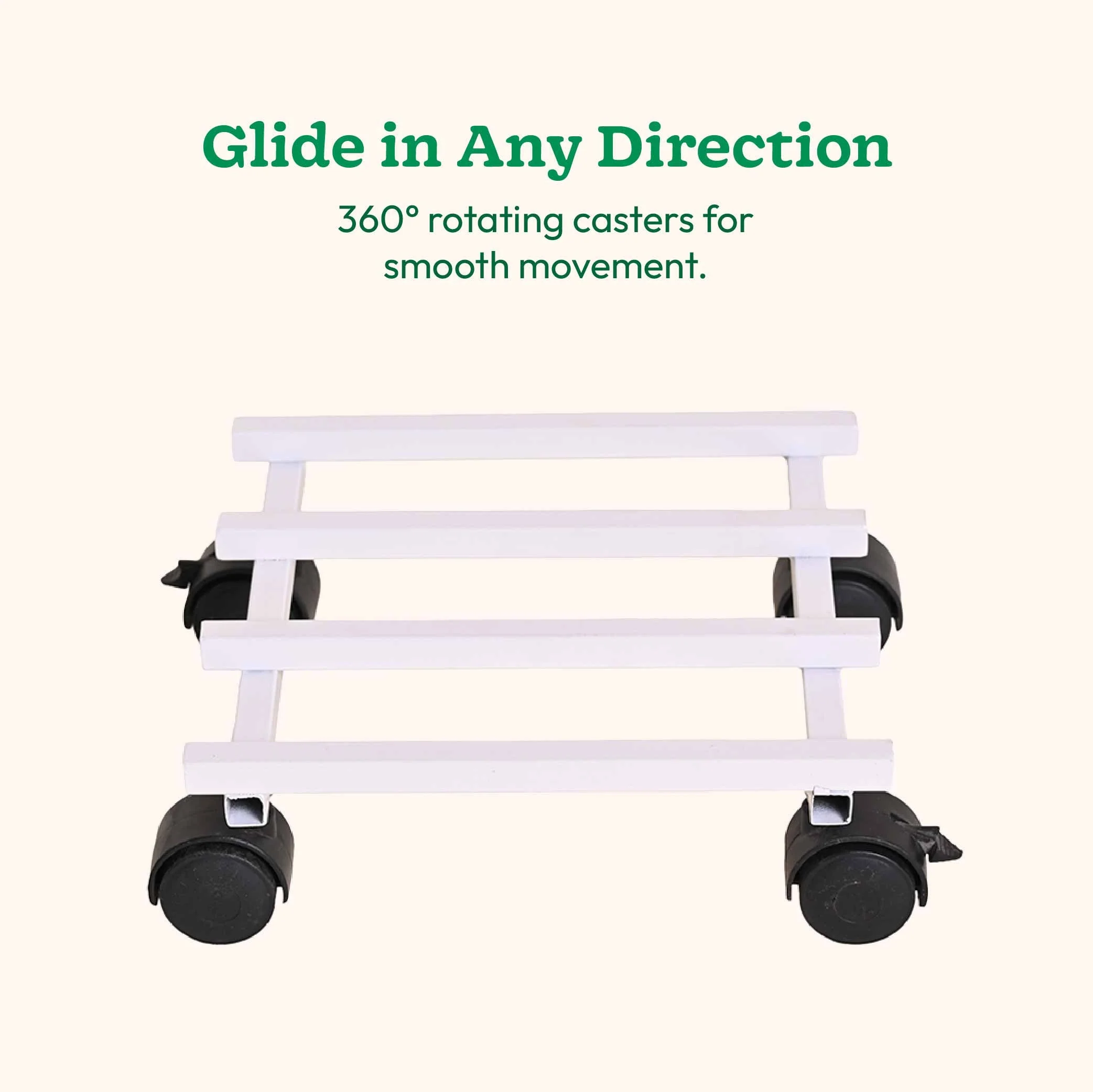 Rolling Plant Stand - White - Image 4
