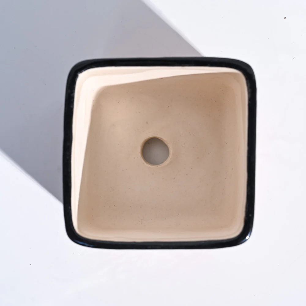 Square Ceramic Pot (3.5 Inch Width) - Image 5