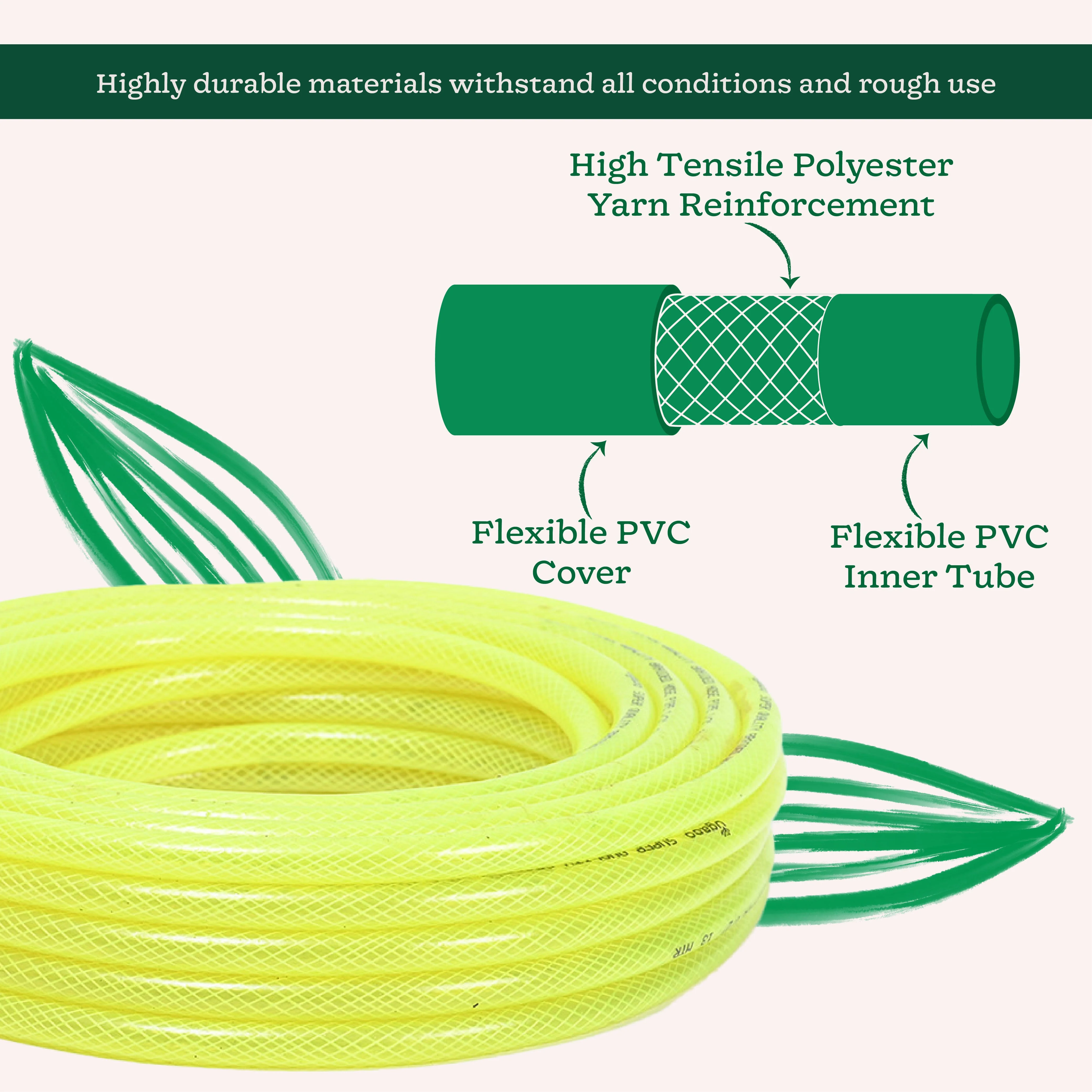 Super Braided Green Water Hose PVC Pipe - Image 36