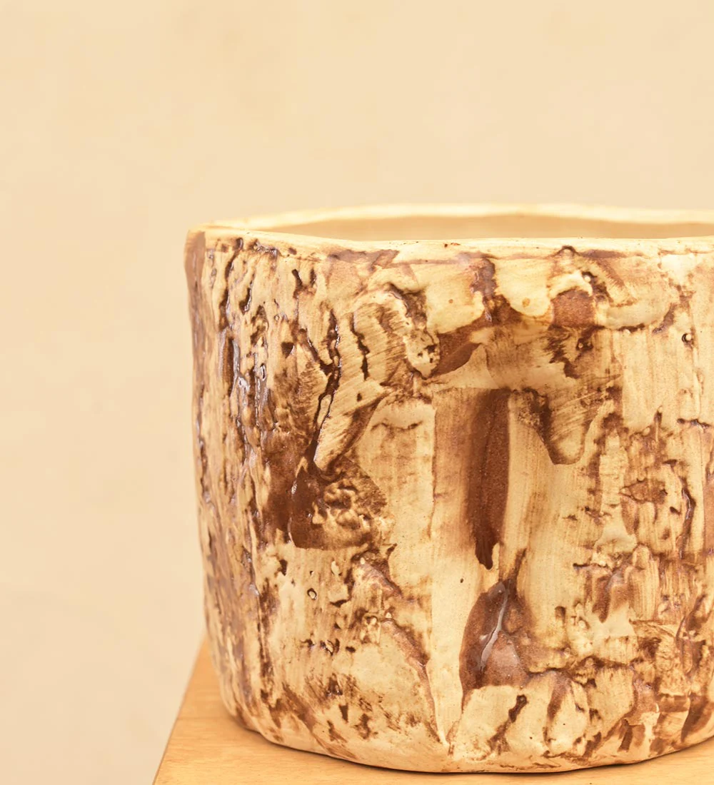 Tree Trunk Ceramic Planter - Image 2