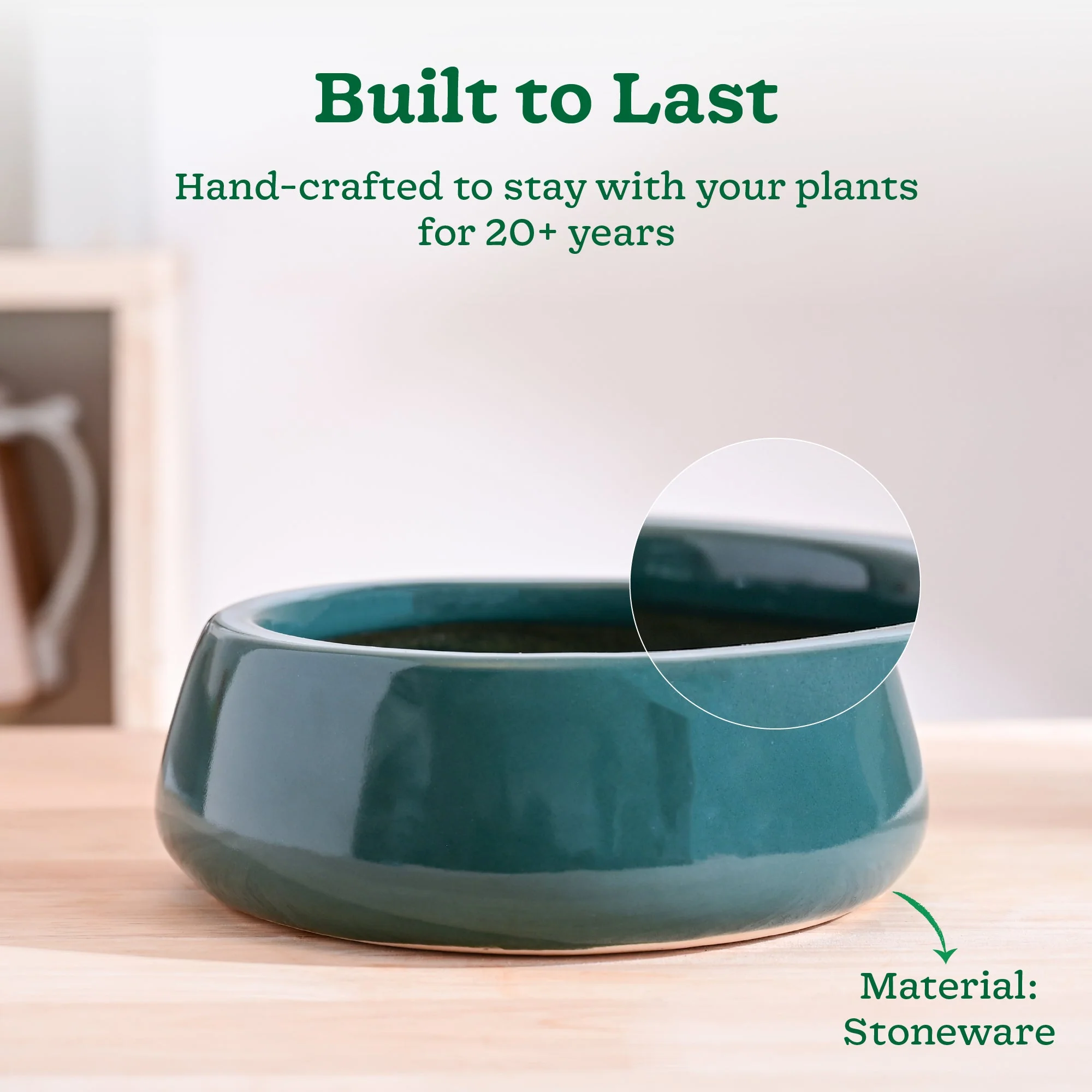 Tulip Fantasy Flat Ceramic Planter - Image 35