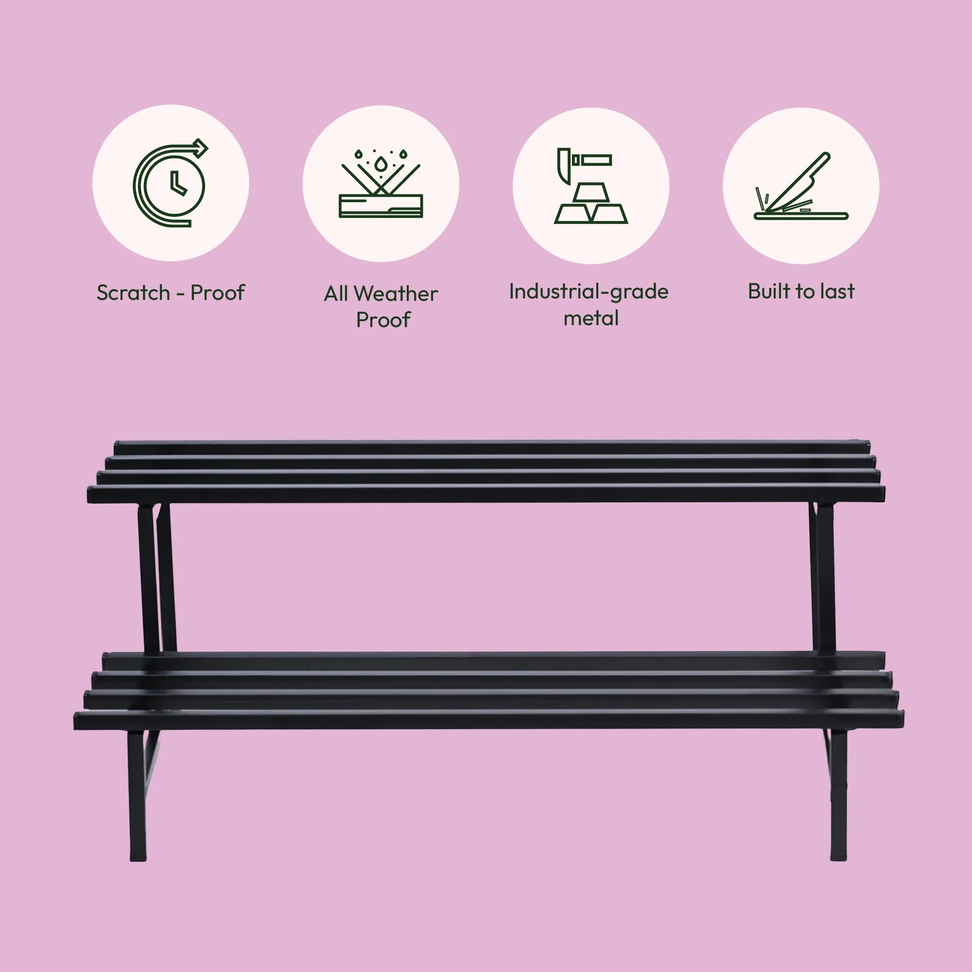 2-Tier Elevate Metal Plant Stand - Image 8